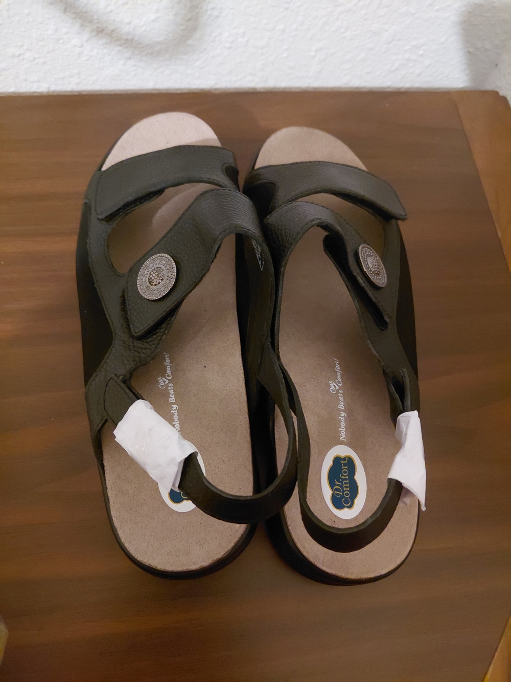 Dr. Comfort Women’s Black Adjustable Slide Sandals
